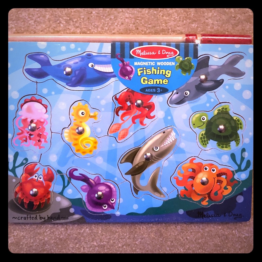 Melissa & Doug Magnetic wooden fishing game